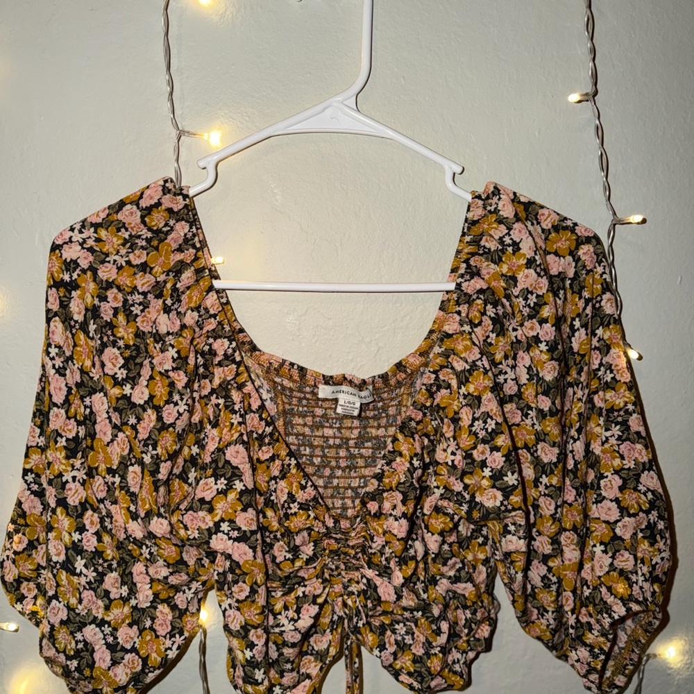 American Eagle Floral Crop Top